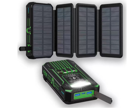 20,000mAh, carregamento rápido de 22,5W, painel solar dobrável, iluminação LED, carregamento magnético