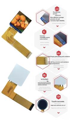1.3 Inch IPS TFT LCD Screen with 240(RGB)x240 Resolution and 500nits Brightness for Smart Digital Wearable Display