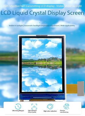 Tela TFT Transfletiva de 2,2 polegadas com Resolução 240(RGB)x320 e Interface MCU 16 bits TFT Legível sob Luz Solar